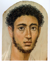 Портрет молодого человека (Фаюмские портреты. 125-150 гг.)