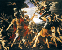 Битва Энея с гарпиями (Франсуа Перье, 1647)