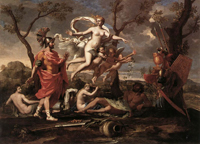 Венера передает Энею оружие выкованное Вулканом (Никола Пуссен. 1639 г.)