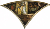 Юдифь и Олоферн (Угловая фреска свода Сикстинской капеллы)