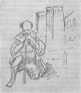 Рисунок Пушкина, являющийся вольной перерисовкой одной из фигур, изображенных на титульной виньетке первого тома романа Александра Гиро Cesaire
