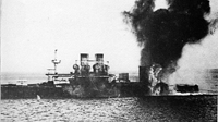 Чесма - исключенное судно 4 под обстрелом с линейного корабля Иоанн Златоуст 1912 год