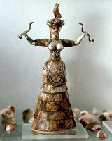Богиня со змеями (Крит, 1700 г. до н.э.)